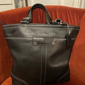 Coach Black Pebbled Leather Hamilton Bag